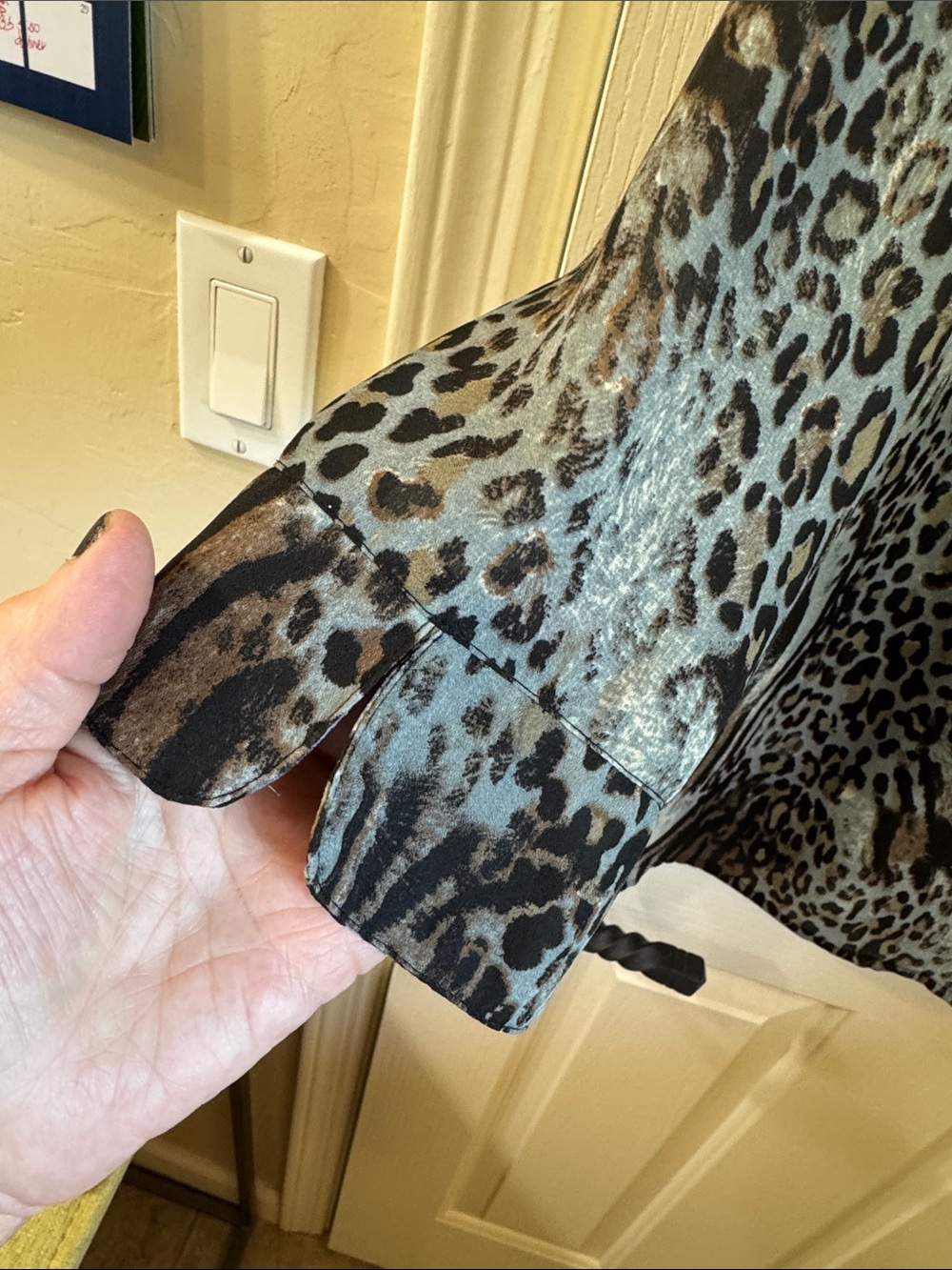 Women's Animal Print Button-Down Blouse in Brown/Black - Picture 4 of 6